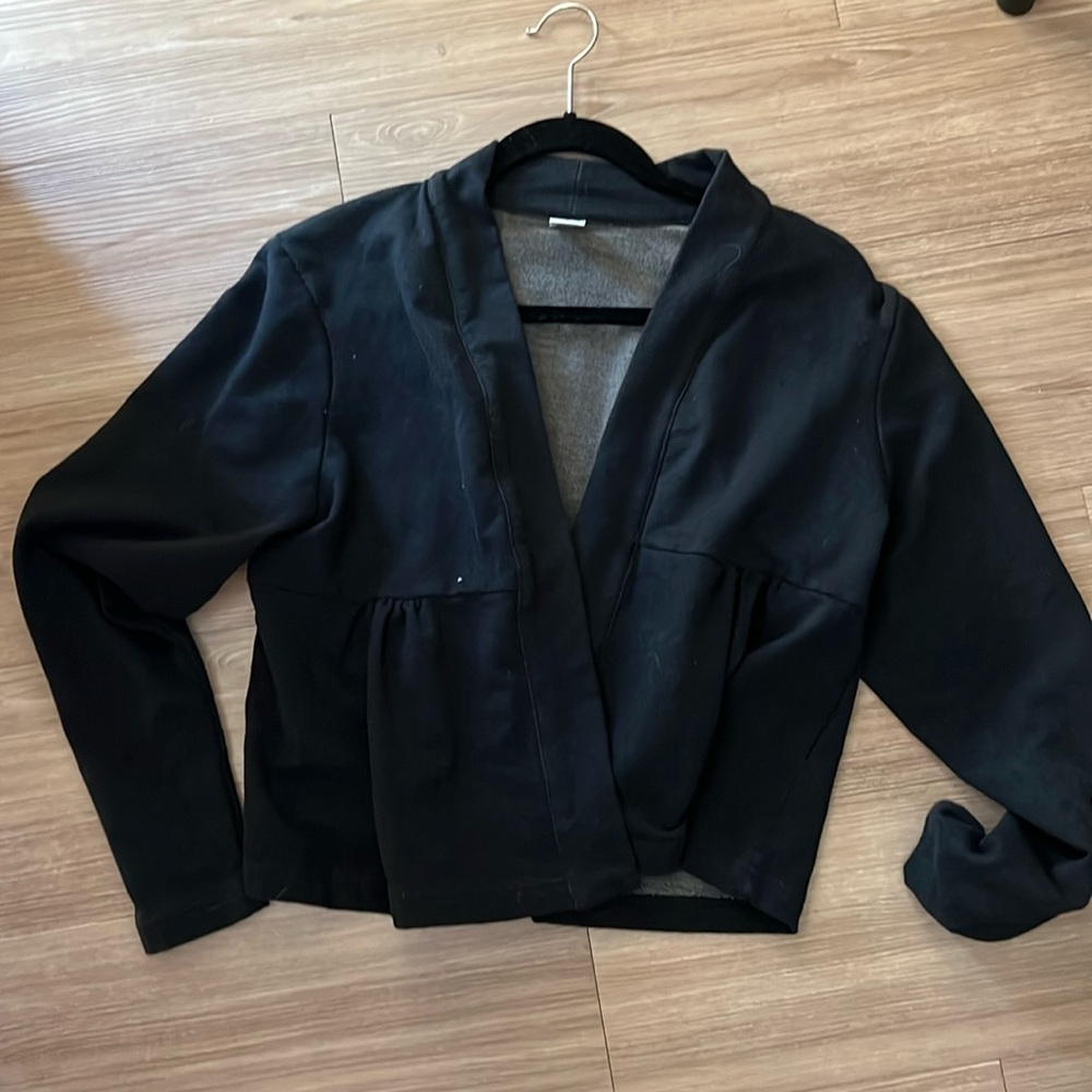 *Be Present Organic Cotton (69%) Black Cardigan*